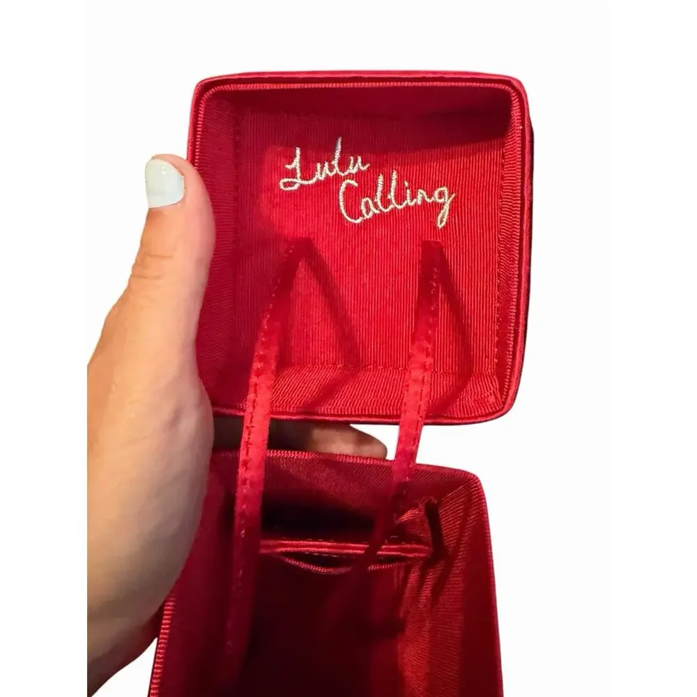 Lulu Guinness Red Phonebox Lulu Calling Statement Clutch British Designer NEW